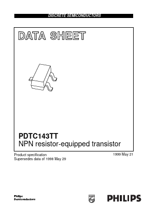 PDTC143TT_99 Datasheet PDF Philips Electronics