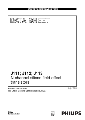 J111 Datasheet PDF Philips Electronics