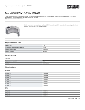 SAC-BIT-M12-D15 Datasheet PDF Phoenix Contact