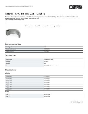SAC-BIT-MIN-D25 Datasheet PDF Phoenix Contact