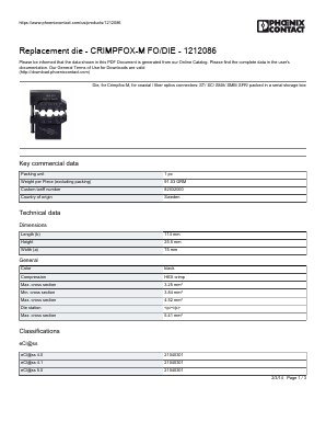 CRIMPFOX-M-FO Datasheet PDF Phoenix Contact