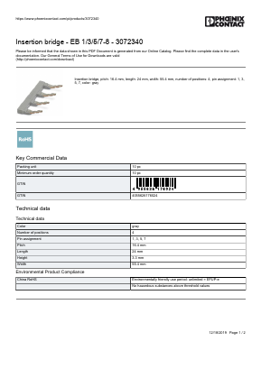 3072340 Datasheet PDF Phoenix Contact