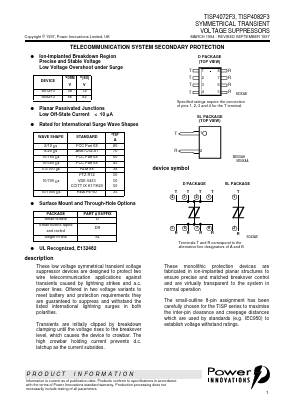 TISP4072F3D Datasheet PDF Power Innovations