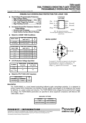 TISP61089AS Datasheet PDF Power Innovations