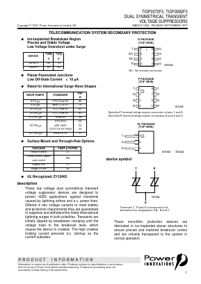 TISP3072F3D Datasheet PDF Power Innovations