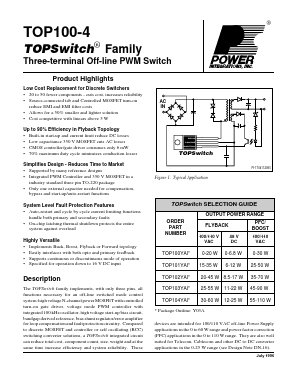 TOP100YAI Datasheet PDF Power Integrations, Inc