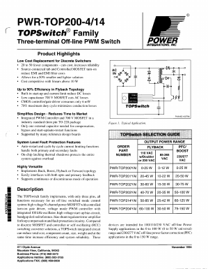 PWR-TOP200YAI Datasheet PDF Power Integrations, Inc