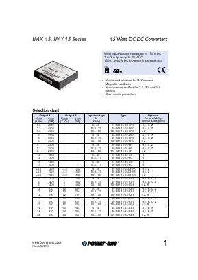 110IMY15-03-8RG Datasheet PDF Power-One Inc.