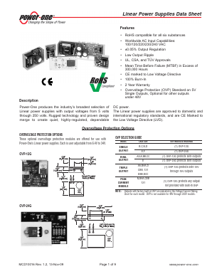 HDD15-5-AG Datasheet PDF Power-One Inc.