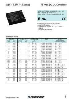 IMX15 Datasheet PDF Power-One Inc.