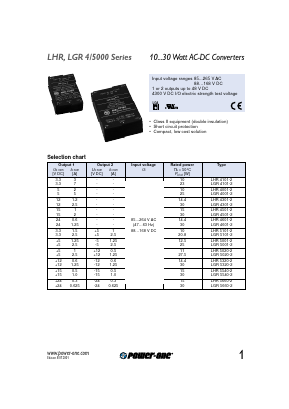 LHR4501-2 Datasheet PDF Power-One Inc.