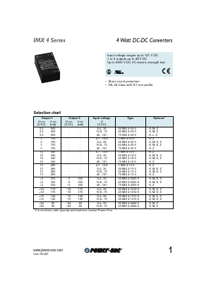 20IMX4-1212-9 Datasheet PDF Power-One Inc.