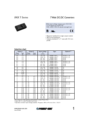 20IMX7-05-9 Datasheet PDF Power-One Inc.