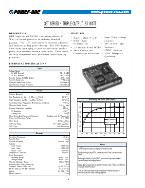 OET025YGHH-A Datasheet PDF Power-One Inc.