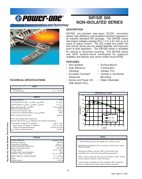 TL3305PIS Datasheet PDF Power-One Inc.