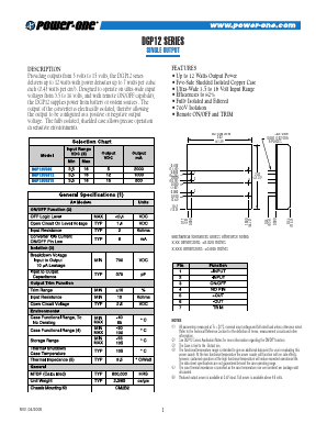 DGP12 Datasheet PDF Power-One Inc.