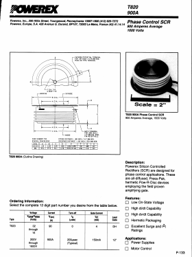 T820900A Datasheet PDF Powerex