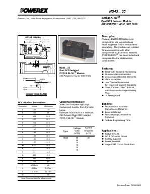 ND431025 Datasheet PDF Powerex