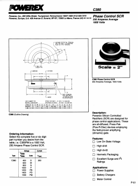 C380M Datasheet PDF Powerex