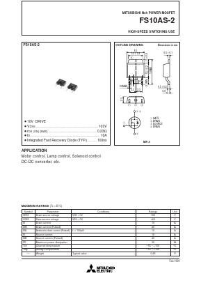 FS10AS-2 Datasheet PDF Powerex