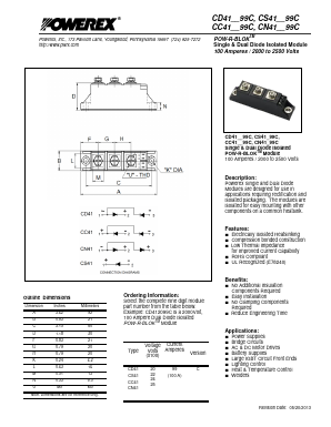 CC412099C Datasheet PDF Powerex
