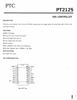 PT2126-C4A-RSM1 Datasheet PDF Princeton Technology
