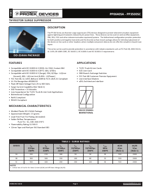 PP1800SB Datasheet PDF ProTek Devices.