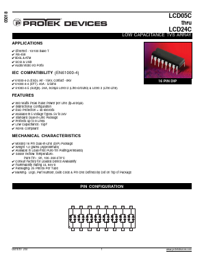 LCD15C Datasheet PDF ProTek Devices.