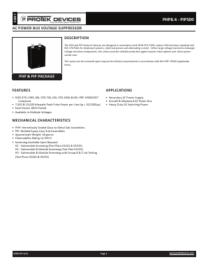 PHP30 Datasheet PDF ProTek Devices.