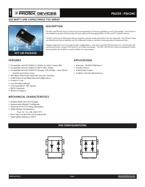 PSLC05C-LF-T13 Datasheet PDF ProTek Devices.