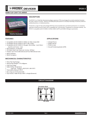 SFC05-5 Datasheet PDF ProTek Devices.