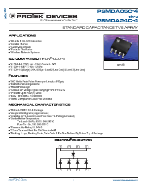 PSMDA05C-4-T7 Datasheet PDF ProTek Devices.