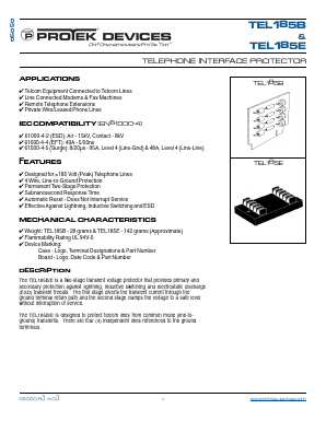 TEL185B Datasheet PDF ProTek Devices.