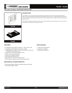 TEL50B Datasheet PDF ProTek Devices.