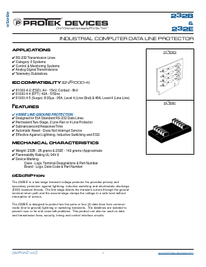 232B Datasheet PDF ProTek Devices.