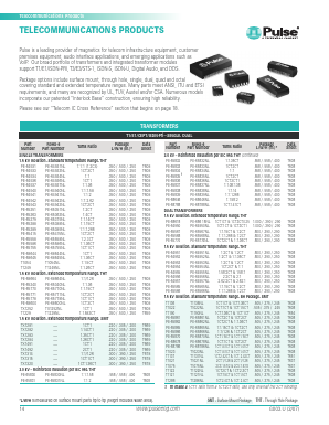 T4002_ Datasheet PDF Pulse Electronics