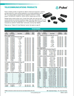 T3002 Datasheet PDF Pulse Electronics