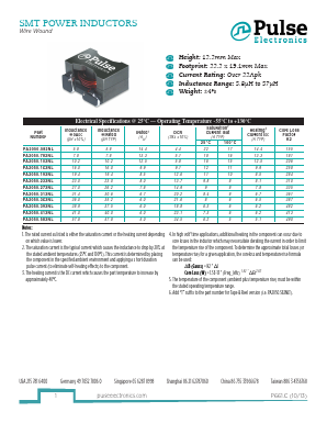 PA2050.273NL Datasheet PDF Pulse Electronics