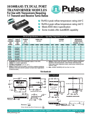 H1028NL Datasheet PDF Pulse Electronics