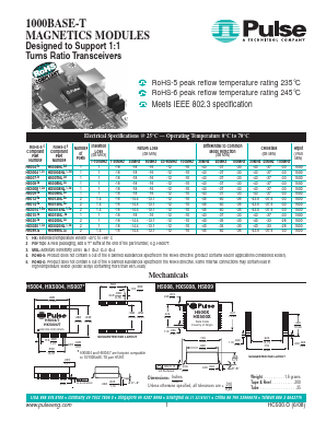 H5008T Datasheet PDF Pulse Electronics