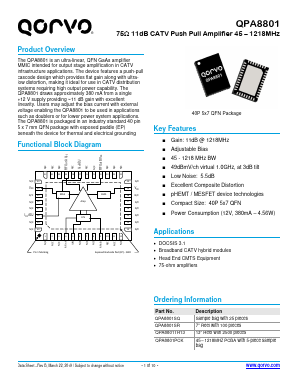 QPA8801PCK Datasheet PDF Qorvo, Inc