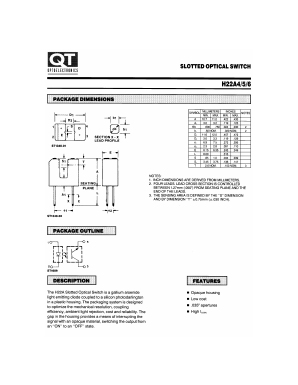H22A4 Datasheet PDF QT Optoelectronics => Fairchildsemi