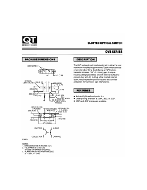 QVB11134 Datasheet PDF QT Optoelectronics => Fairchildsemi