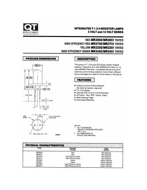 MR3050 Datasheet PDF QT Optoelectronics => Fairchildsemi