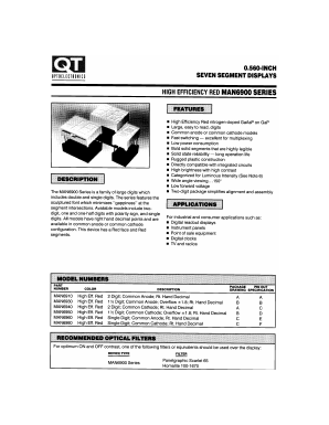 MAN6980 Datasheet PDF QT Optoelectronics => Fairchildsemi