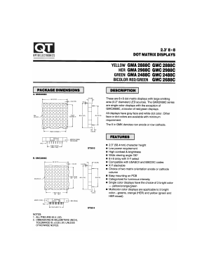 GMA2488C Datasheet PDF QT Optoelectronics => Fairchildsemi