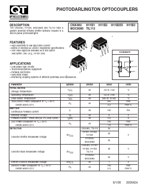 CNX48U300W Datasheet PDF QT Optoelectronics => Fairchildsemi