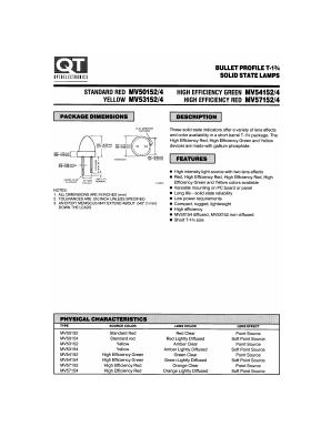 MV50154 Datasheet PDF QT Optoelectronics => Fairchildsemi