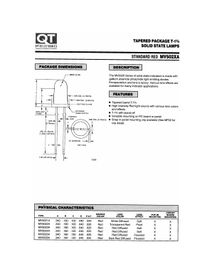 MV5022A Datasheet PDF QT Optoelectronics => Fairchildsemi