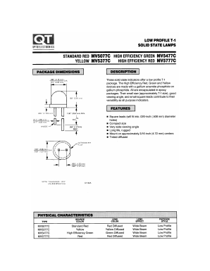MV5077C Datasheet PDF QT Optoelectronics => Fairchildsemi